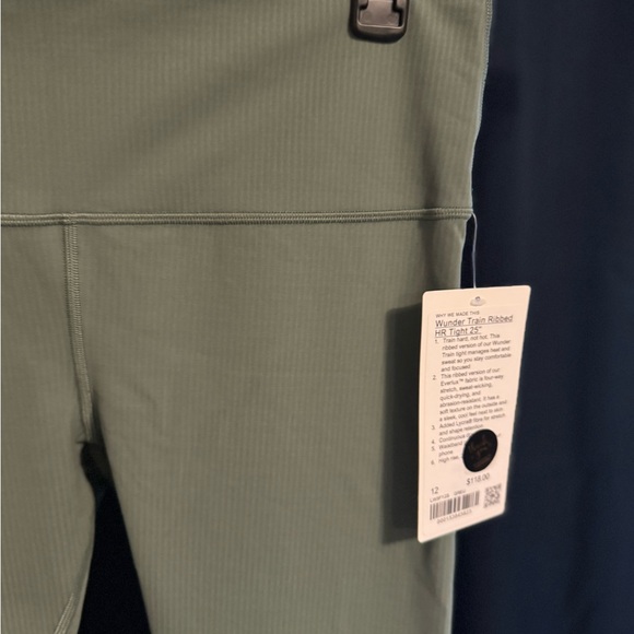 *Offers accepted* Lululemon Wunder Train High-Rise Ribbed Tight 25" | Size 12 - Picture 5 of 12